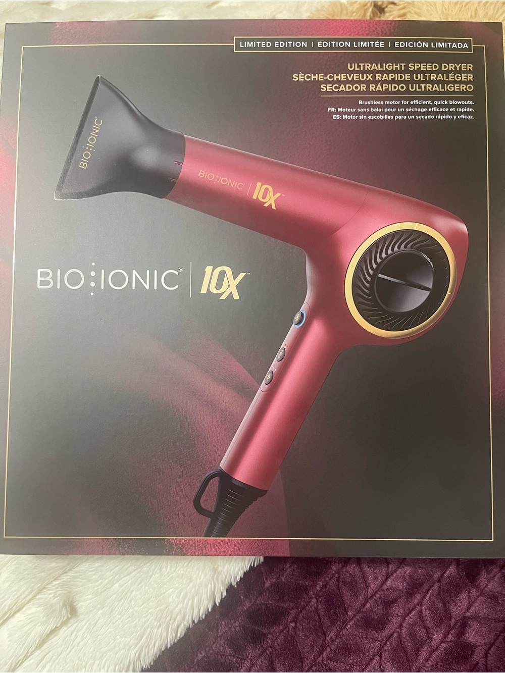 Bio Ionic 10X Ultralight Speed Dryer - Metallic Rose (Limited Edition)